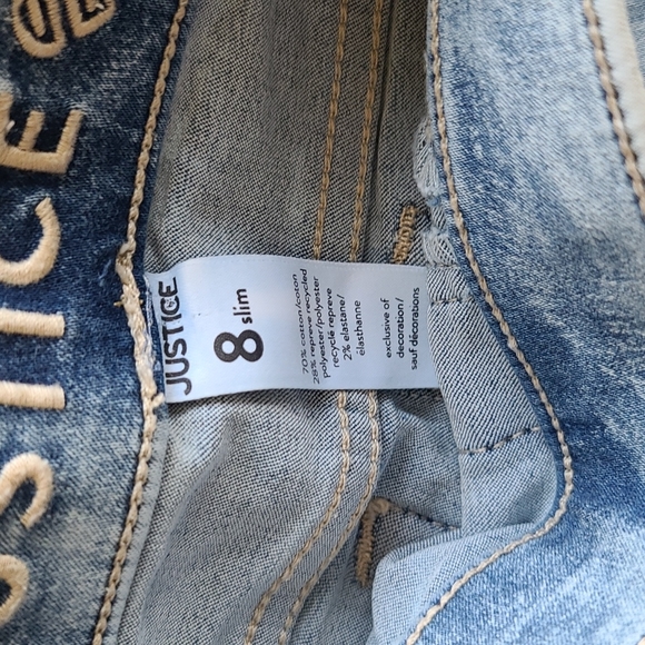 NEW Girls Justice Skinny Jeans size 8 Slim - Picture 4 of 4